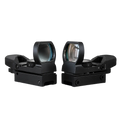 LockTactic 4 Reticle Red Dot Sight Pair – Matte Black Tactical Optic with 20mm Picatinny Rail Mount, Angled View