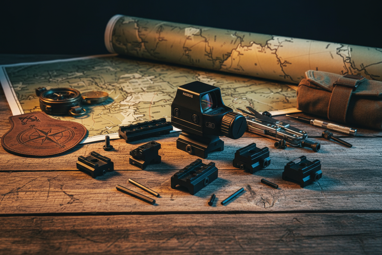 LockTactic Red Dot Sight with Tactical Accessories - Complete Kit and Mounting Options