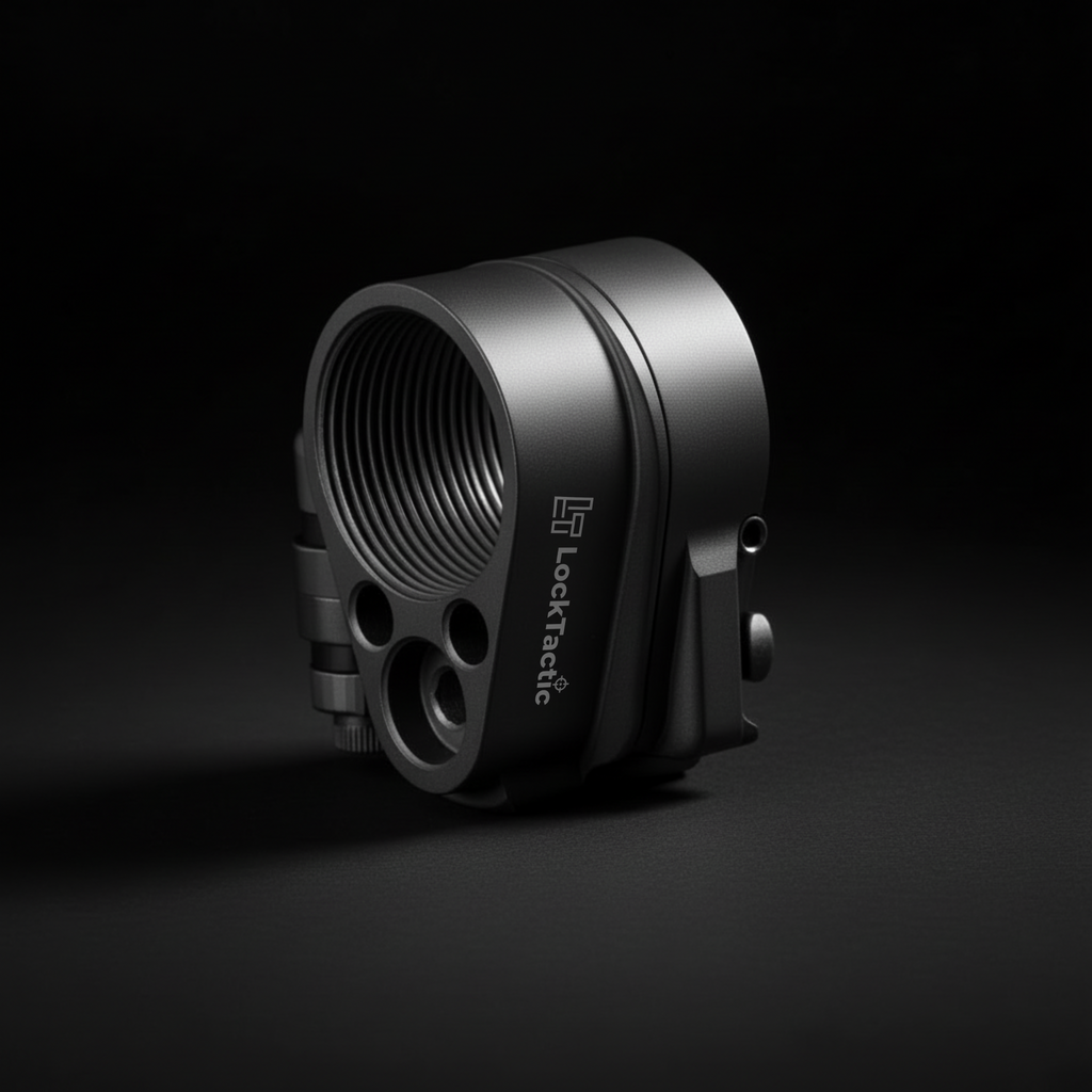 LockTactic Tactical Folding Stock Adapter - USA Made CNC Aluminum with DLC Finish