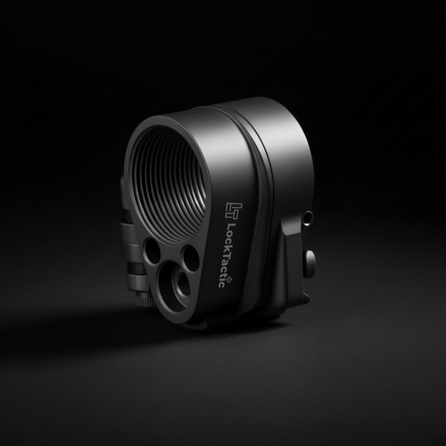 LockTactic Tactical Folding Stock Adapter - USA Made CNC Aluminum with DLC Finish
