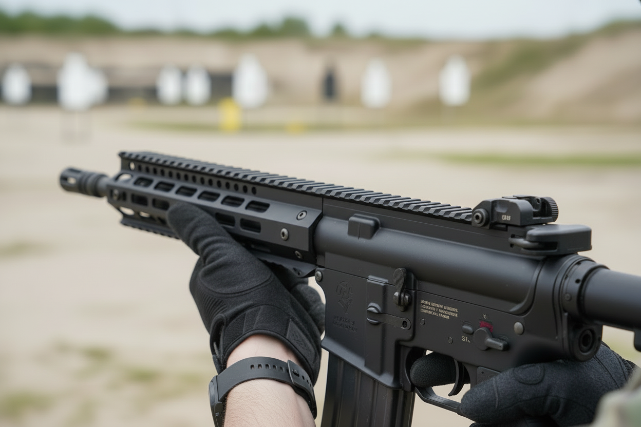 LockTactic Tactical Rifle Setup - Professional Shooting Range Perspective