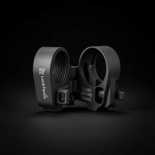 One-Button Release Folding Mechanism - Tactical Stock Adapter Detail