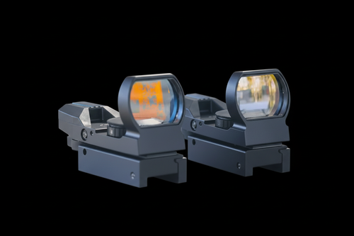 Red Dot Sight - Multiple Angle View with Illuminated Reticles