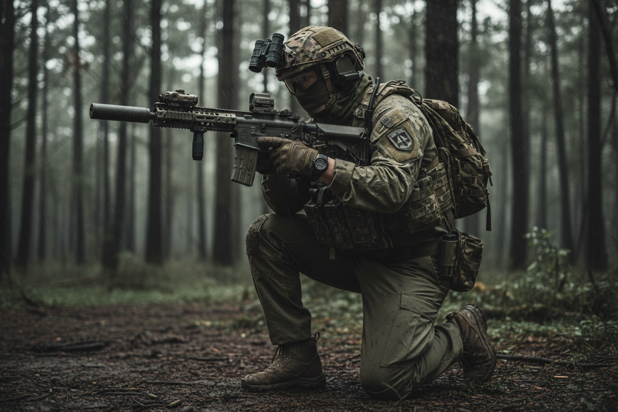 Tactical Folding Stock Adapter in Field Use